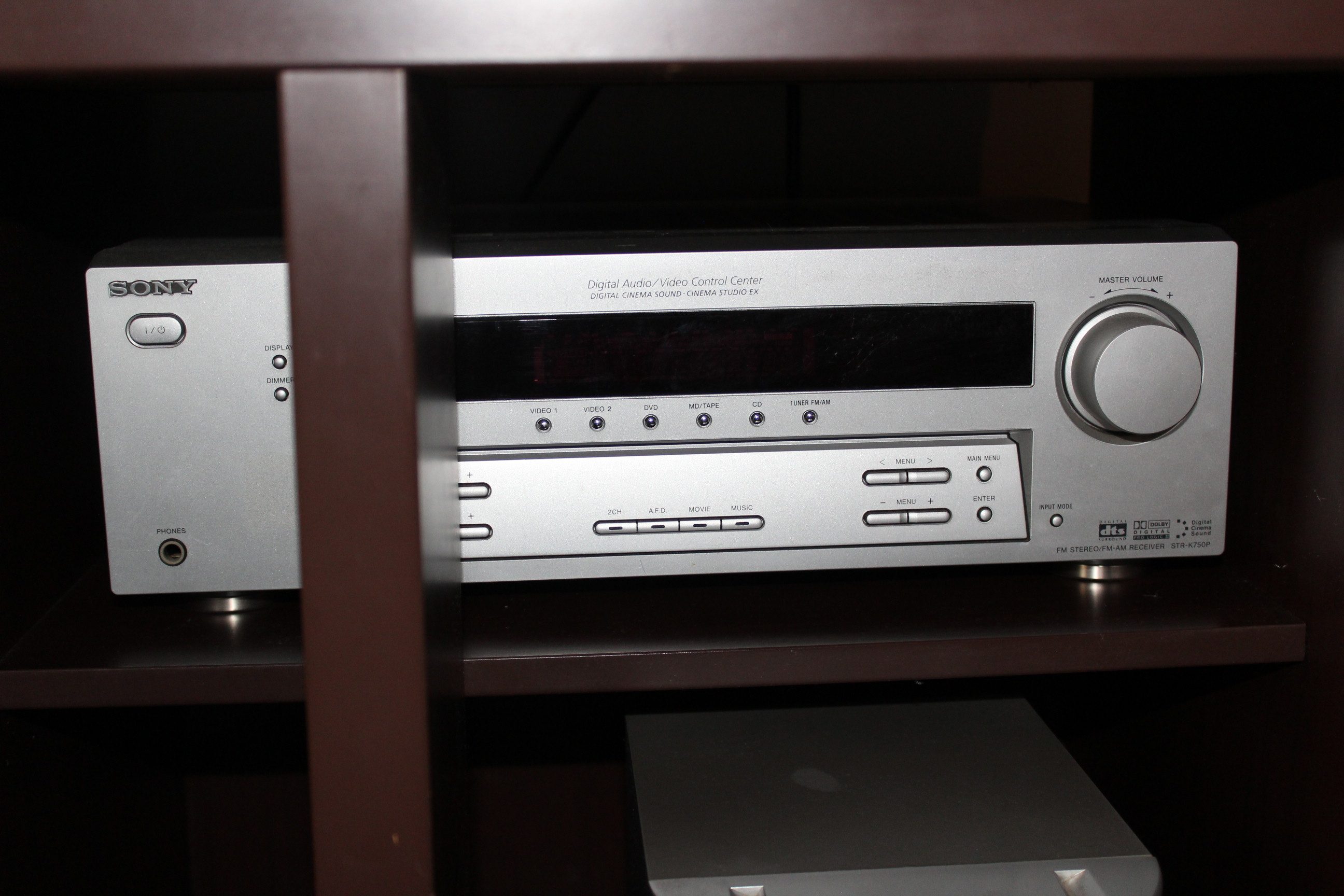 Home Theater Sony STR-K750P + Receiver + Subwoofer + 3 caixas